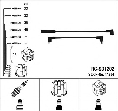 NGK 44254 Ignition Cable Kit
